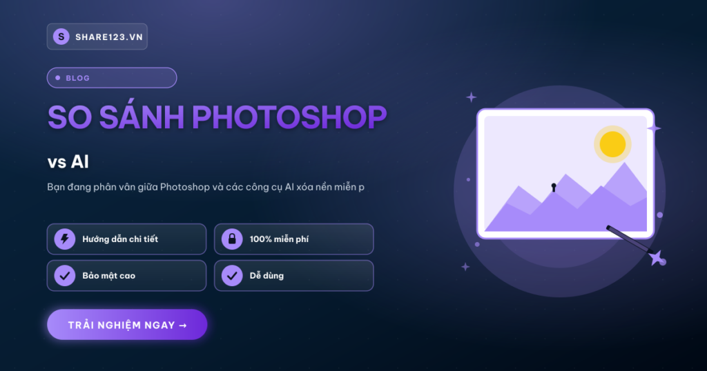 So sánh Photoshop vs AI Online Free: Công cụ xóa nền nào tốt hơn