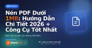 Nén PDF Dưới 1MB: Hướng Dẫn Chi Tiết 2026 + Công Cụ Tốt Nhất